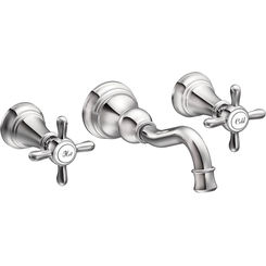 Click here to see Moen TS42112 Moen Weymouth TS42112 Two-Handle High Arc Wall Mount Bathroom Faucet in Chrome