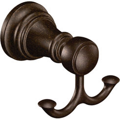 Click here to see Moen YB8403ORB Moen YB8403ORB Weymouth Double Robe Hook, Oil Rubbed Bronze