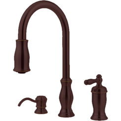 Click here to see Pfister GT526-TMY Pfister GT526-TMY Hanover Pull-Down Kitchen Faucet, Tuscan Bronze