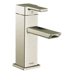 Click here to see Moen S6700BN Moen S6700BN 90 Degree Single-Handle Low Arc Bathroom Faucet, Brushed Nickel