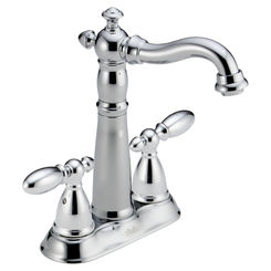 Click here to see Delta 2155-DST Delta 2155-DST Victorian Two Handle Bar/Prep Faucet - Diamond Seal, Chrome Finish