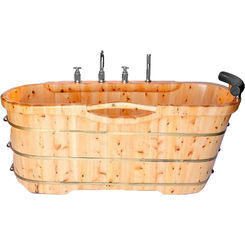 Click here to see Alfi AB1136 ALFI AB1136 61-Inch Freestanding Wooden Bathtub, Cedar Wood