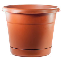Click here to see Southern Patio RR1212TC Southern Patio Dynamic Design RR1212TC Rolled Rim Planter, 12 in Dia X 13.63 in L X 13.63 in W