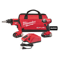Click here to see Milwaukee 2896-22CT Milwaukee 2896-22CT M18 FUEL Two Tool Combo Kit  Drywall Screw Gun and 1/4