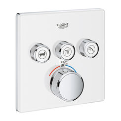 Click here to see Grohe 29165LS0 Grohe 29165LS0 Square Grohtherm SmartControl Three Diverter Valve Trim