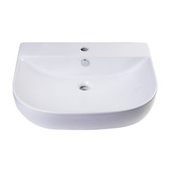 Click here to see Alfi AB111 ALFI AB111 24-Inch White Wall Mounted Porcelain Bathroom Sink with D-Shaped Bowl