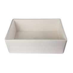 Click here to see Alfi AB510-B ALFI AB510-B Smooth Panel Fireclay Farm-Style Kitchen Sink, Biscuit