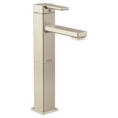 Click here to see Moen S6712BN Moen S6712BN 90 Degree 1-Handle High-Arc Vessel Bathroom Faucet - Brushed Nickel