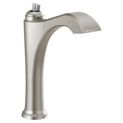 delta dst faucet dorval vessel lhp lavatory handle handles less bri ss brilliance stainless champagne bronze