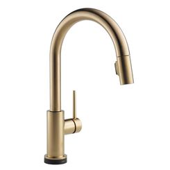 Click here to see Delta 9159TV-CZ-DST Delta 9159TV-CZ-DST Trinsic Single Handle Pull-Down Kitchen Faucet w/ Touch2O, VoiceIQ, Champagne Bronze