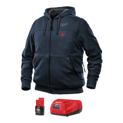 Click here to see Milwaukee 302BL-21L Milwaukee M12 Heated Hoodie Kit, Large, Blue - 302BL-21L