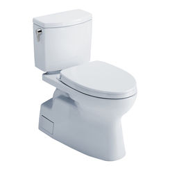 Click here to see Toto MS474124CUFG#01 TOTO MS474124CUFG#01 Vespin II 1G Two-Piece Toilet, Elongated Bowl, 1.0 GPF- WASHLET + Connection - Cotton White
