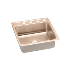 Click here to see Elkay LR2222MR2-CU Elkay LR2222MR2-CU CuVerro Antimicrobial Copper 2-Hole Single Bowl Sink