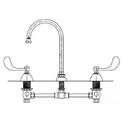 Click here to see T&S Brass B-2866-04L T&S Brass B-2866-04L Concealed Widespread Lavatory Faucet
