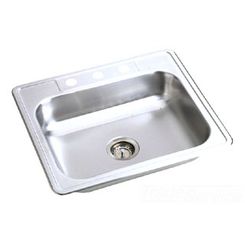 Click here to see Dayton KW50125222 Dayton KW50125222 Stainless Steel Top Mount Single Bowl Kingsford Sink