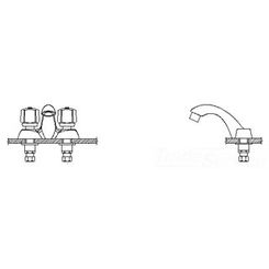 Click here to see Delta 21C151 Delta 21C151 Tech 2-Handle Cast Centerset Lavatory Faucet, 5-Fluted, No Pop-Up Hole, VR Spray Outlet, 0.5 gpm, Chrome
