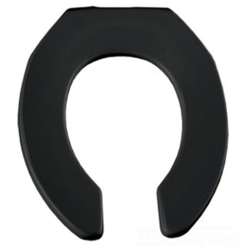 Bemis 955C047 Plastic Open Front Less Cover Round Toilet Seat Black 