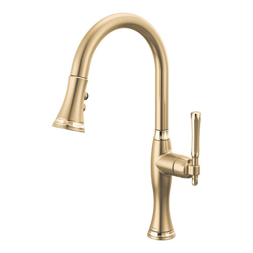 Brizo Tulham Luxe Gold/Polished Gold One Handle Pulldown Kitchen Faucet