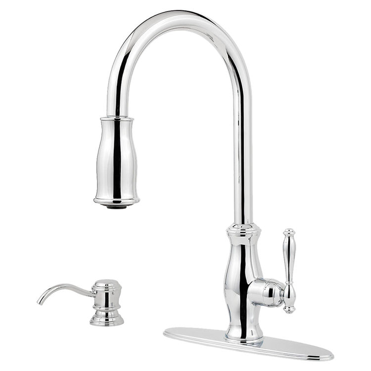 Pfister GT529-TMC Pfister GT529-TMC Hanover Pull-Down Kitchen Faucet, Polished Chrome