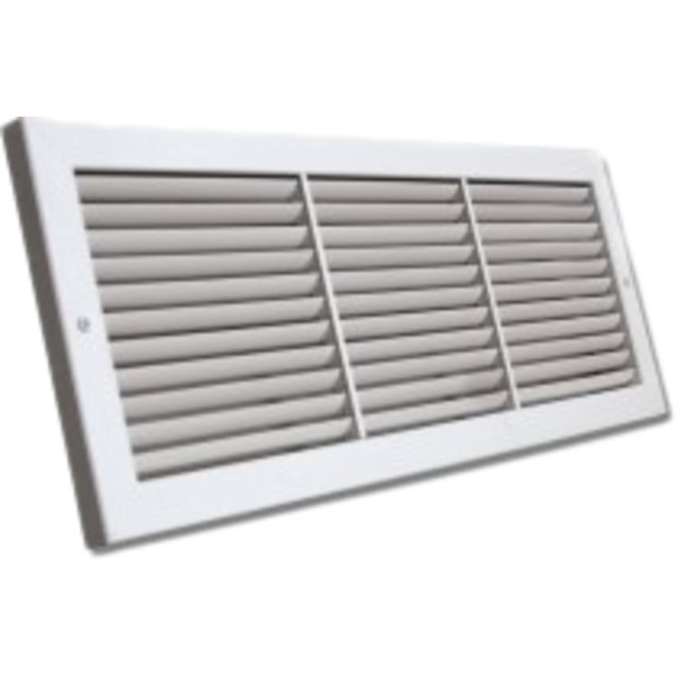 View 2 of Shoemaker 1100-24X12 Shoemaker 1100-24X12 Deluxe Baseboard Return Air Grille (Aluminum), Soft White