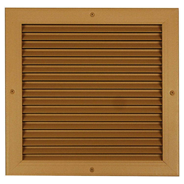 View 2 of Shoemaker 4100-20X16 20X16 Driftwood Tan Transfer Door Grille with Additional Loose Frame (Aluminum) - Shoemaker 4100