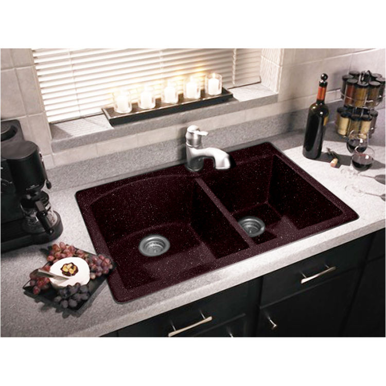 Swanstone Qzdb 3322 170 Espresso Granite Drop Under 2 Bowl Kitchen Sink Swanstone Qzdb 3322 170 Espresso Granite Drop Under 2 Bowl Kitchen Sink