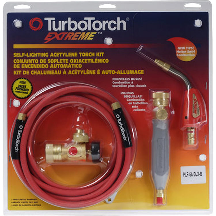 TurboTorch 0386-0865 TurboTorch PLF-5ADLX-B Pro-Line Self-Lighting Acetylene Torch Kit, 0386-0865