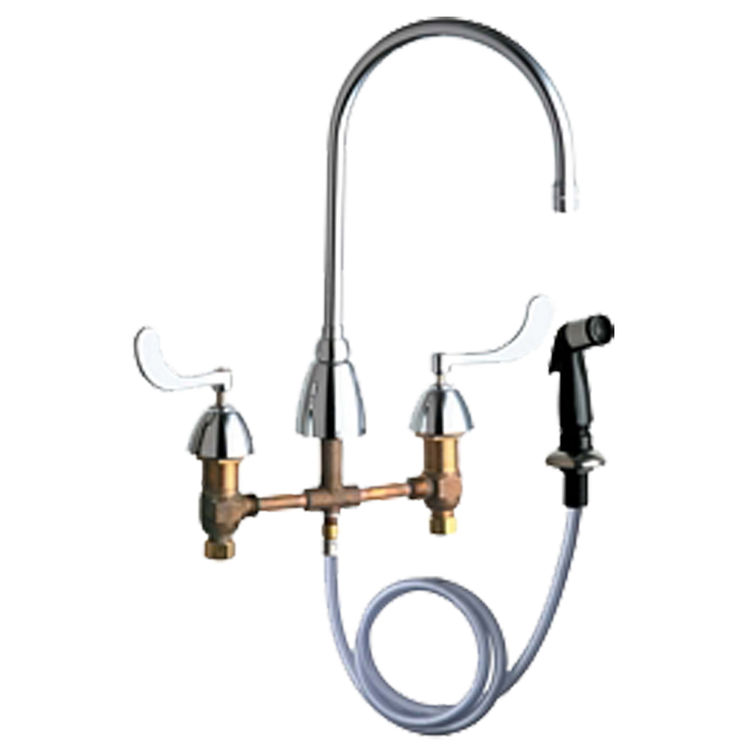 Chicago Faucet 200-AGN8AE3-317AB Chicago Faucets 200-AGN8AE3-317AB Concealed Hot and Cold Sink Faucet with Side Spray
