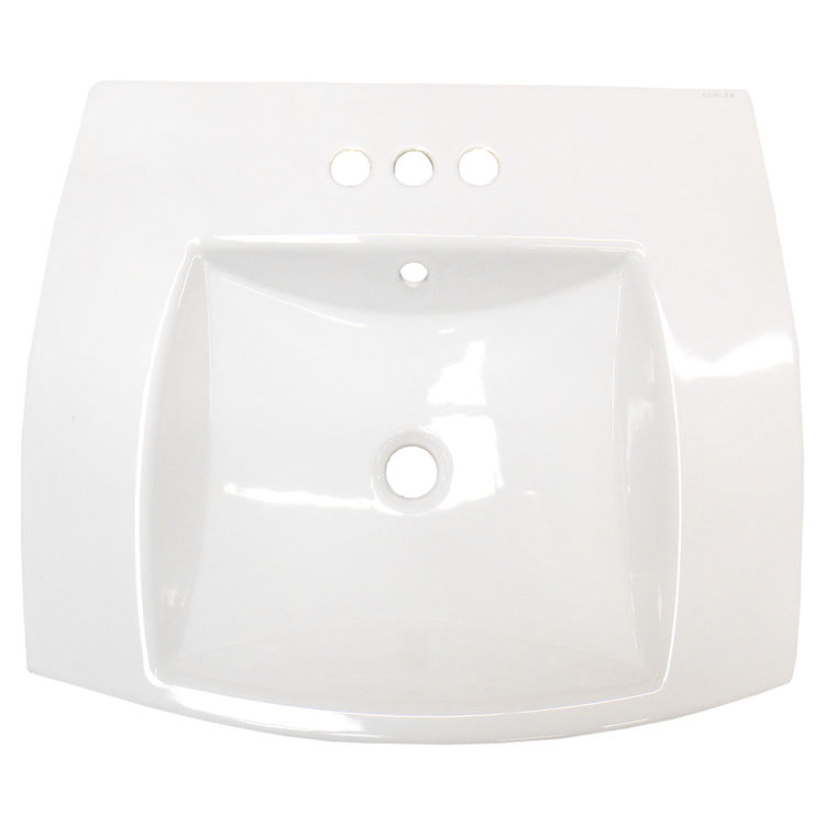 Kohler 2381-4-0 Kohler K-2381-4-0 Kelston 24” x 21” Drop-in Lavatory Faucet, ADA - White