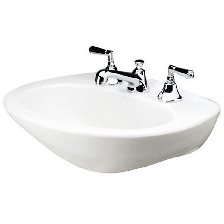 Mansfield West Hampton White 4 Center Pedestal Lavatory Basin Model 272 4 Wht