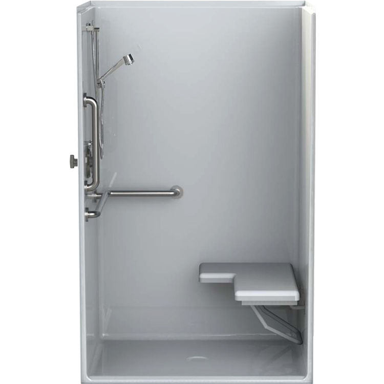 Aquatic Bath 1483bfsd 2 Grab Bars Lh Seat 46 X36 X75 Ada
