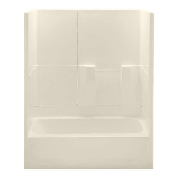 Aquatic Bath 2603TRIORBO Bone 60"x30"x72" 3 Piece Tub & Shower Combo