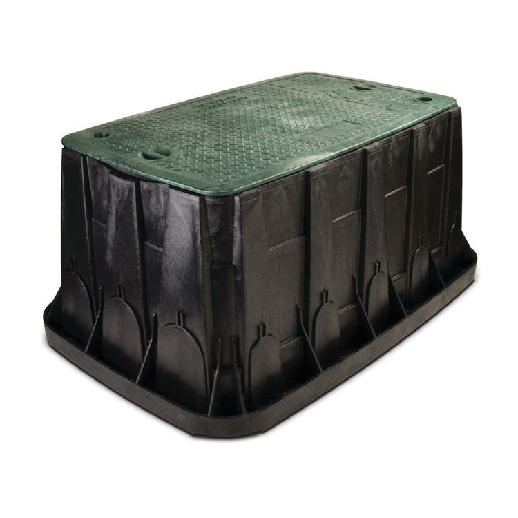 图2雨鸟VBMAXH雨鸟大型阀箱- 18＂Tall, Black Body w Green Lid - VBMAXH