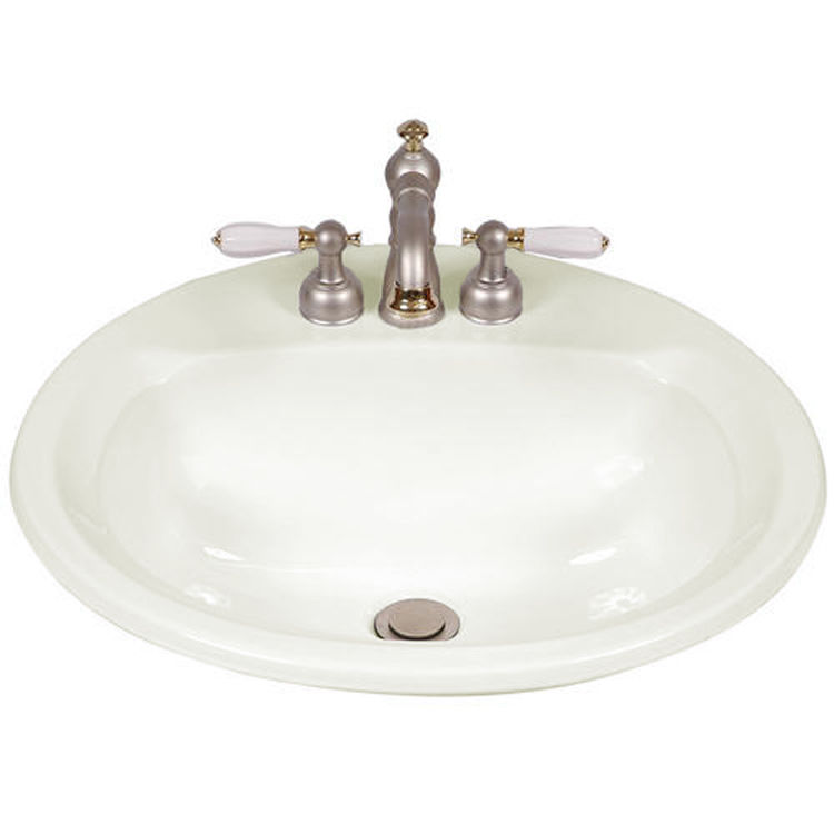 Mansfield Maverick 4 Center 19 Round Drop In Lavatory Model 249 Bone