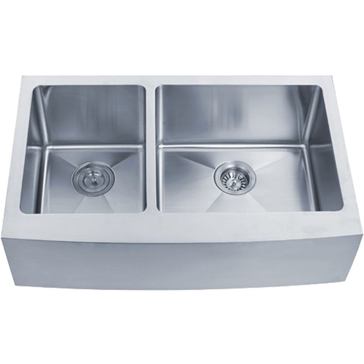 Kraus Khf204 33 Inch Farmhouse A, 33 Inch Farmhouse Double Bowl Stainless Steel Kitchen Sink