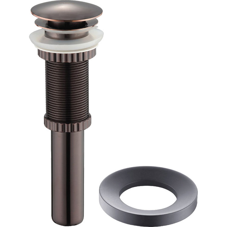 Kraus PU-10-MR-1ORB Kraus PU-10-MR-1ORB Oil Rubbed Bronze Push Pop Drain With Mounting Ring