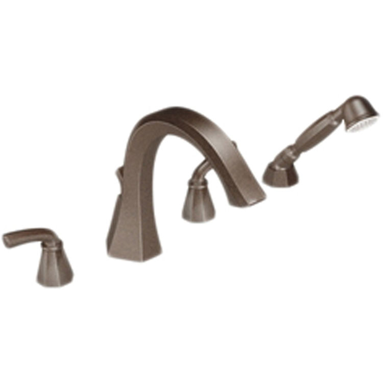 Moen TS244ORB Moen TS244ORB Two Handle High Arc Roman Tub Faucet With Handheld Shower