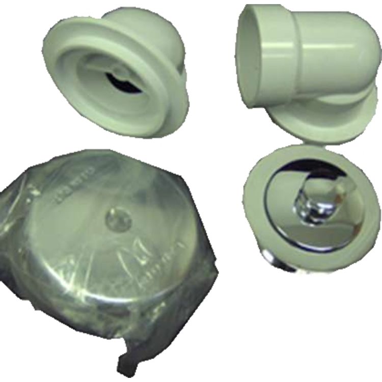 Watco 651-PP-PVC-CP Watco 651-PP-PVC-CP Schedule 40 PVC Push Pull Polished Chrome Half Bath Kit