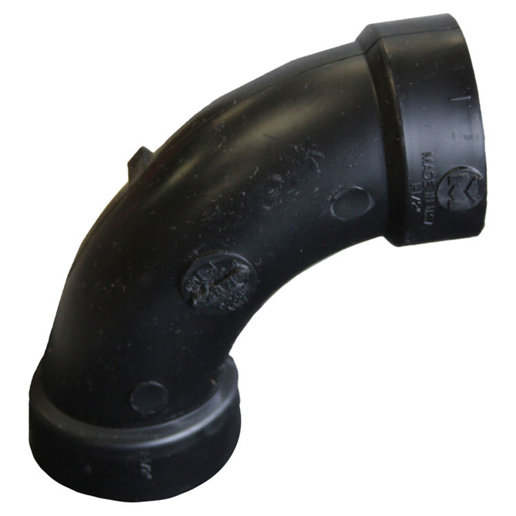 Commodity 1-1/2 Inch ABS Long Sweep 90 Degree Elbow, ABS Construction
