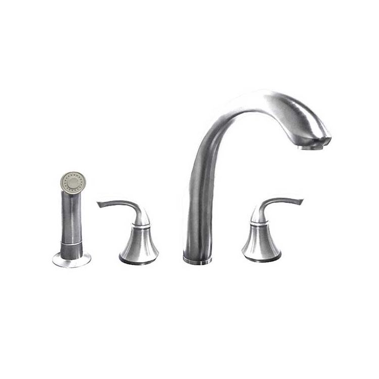 Kohler K10445CP Polished Chrome Forte Widespread Kitchen Faucet W/Spray