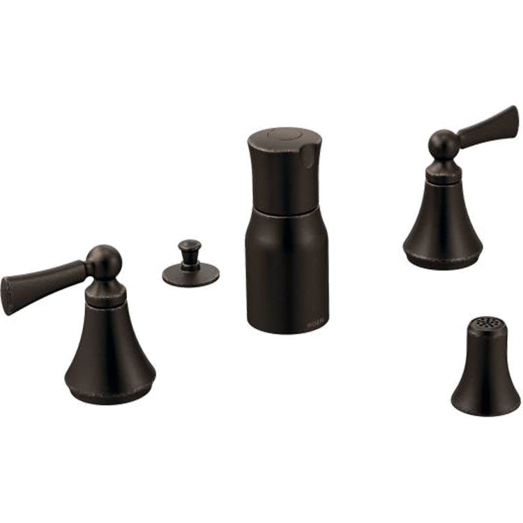 Moen T5245ORB Moen T5245ORB Wynford Oil Rubbed Bronze Two Handle Bidet Faucet Trim