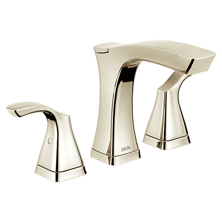 Delta 3552-PNMPU-DST Delta 3552-PNMPU-DST Tesla Polished Nickel Two Handle Widespread Lavatory Faucet