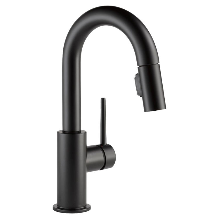 Delta 9959-BL-DST Delta 9959-BL-DST Trinsic Single Handle Pull-Down Bar/Prep Faucet - Matte Black