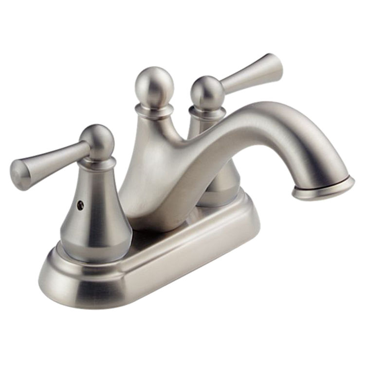 Delta 25999LF-SS Delta 25999LF-SS Haywood Centerset Bathroom Faucet with Pop-Up Drain, Stainless