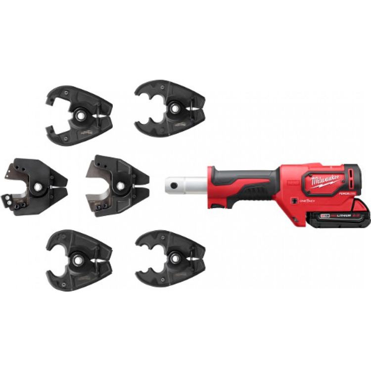 Milwaukee 267822BG M18 Force Logic 6T Utility Crimping Kit with D3 Grooves, and Fixed BG