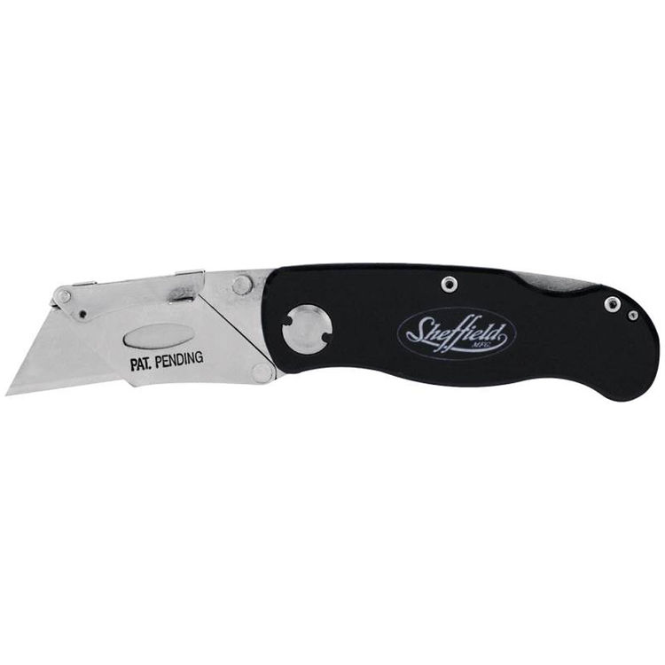 Sheffield 12613 One Hand Opening Lock Back Folding Utility Knife