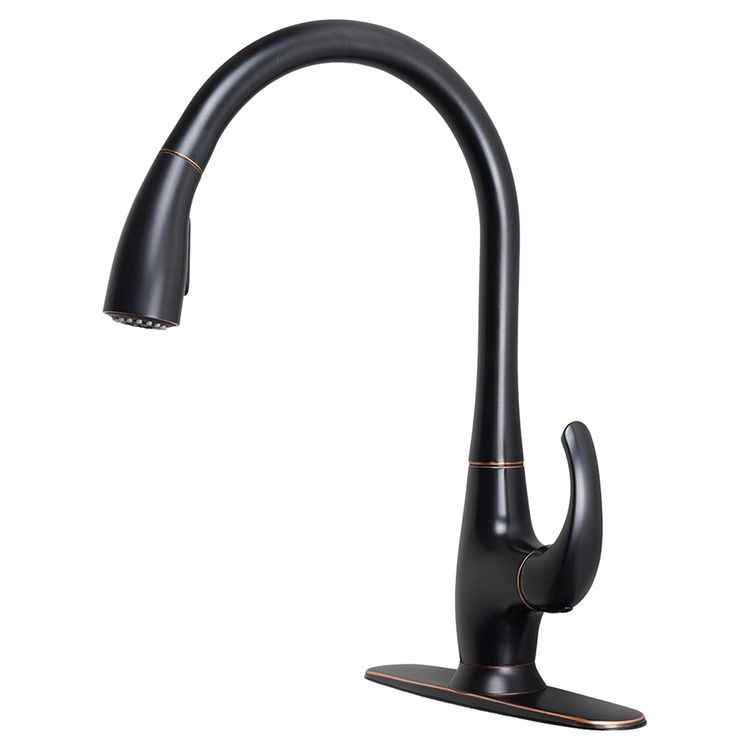 Ultra Faucets UF13905 Ultra Faucets UF13905 Oil-Rubbed Bronze Vantage One Handle Pulldown Bar Faucet