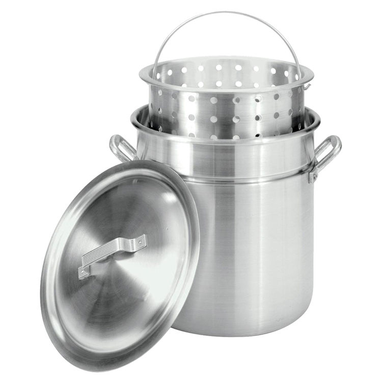 Bayou Classic Aluminum Perforated Basket Fryer Cookware Stockpots Durable 30-qt.