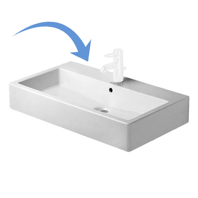 Duravit 0454700000 Duravit 0454700000 Vero Wall-Mounted Rectangular Washbasin, White Alpin