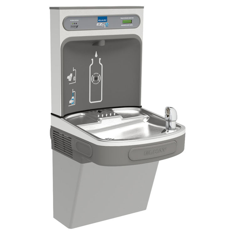 Elkay LZSDWSVRLK Elkay LZSDWSVRLK Single EZH2O Station Filler Kit Gray
